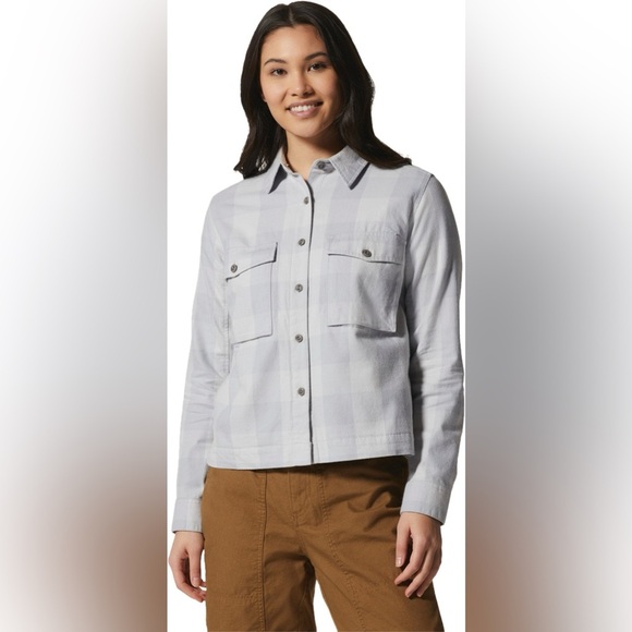 Mountain Hardwear Tops - NWT Mountain Hardwear Womens XL Moiry Plaid Shirt Jacket Cotton Outdoor Camping